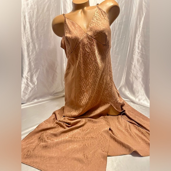 Victoria’s Secret icon satin midi slip nightgown lingerie VS logo Xlarge NWT - Picture 5 of 6